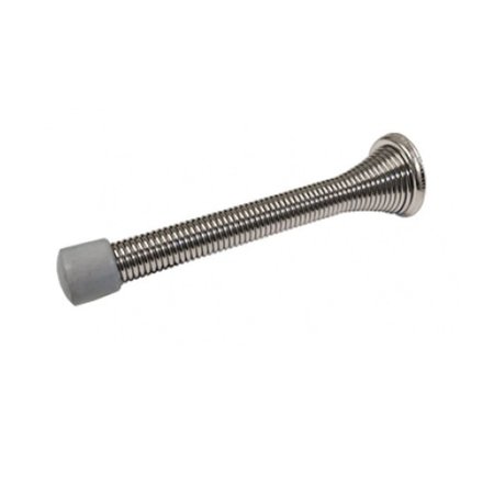 CAL-ROYAL 3-1/8 Heavy Duty Flexible Door Stop Screw and Metal Base, US15 Satin Nickel HDFS3-15